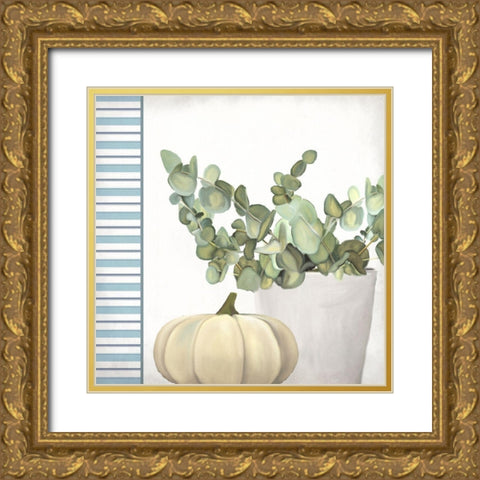 Pumpkin Pot 1 Gold Ornate Wood Framed Art Print with Double Matting by Allen, Kimberly