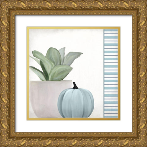 Pumpkin Pot 2 Gold Ornate Wood Framed Art Print with Double Matting by Allen, Kimberly