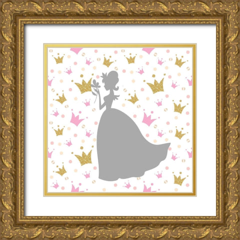 Princess Dreams 3 Gold Ornate Wood Framed Art Print with Double Matting by Allen, Kimberly