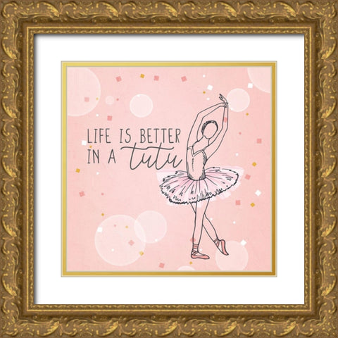 Born to Dance 2 Gold Ornate Wood Framed Art Print with Double Matting by Allen, Kimberly
