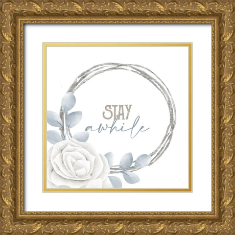 Grateful 5 Gold Ornate Wood Framed Art Print with Double Matting by Allen, Kimberly