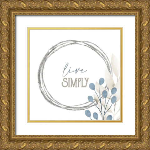 Grateful 6 Gold Ornate Wood Framed Art Print with Double Matting by Allen, Kimberly