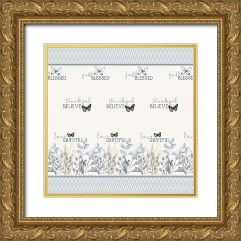 Grateful_bedding Gold Ornate Wood Framed Art Print with Double Matting by Allen, Kimberly