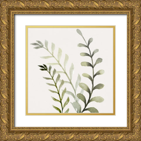 Watercolor Sage 1 Gold Ornate Wood Framed Art Print with Double Matting by Allen, Kimberly