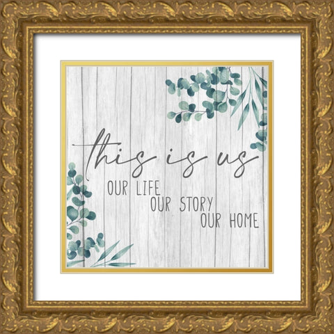 Our Wood Panel Square Gold Ornate Wood Framed Art Print with Double Matting by Allen, Kimberly