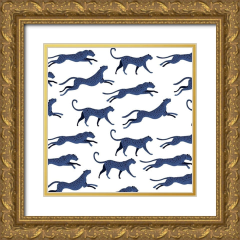 On the Hunt 2 Gold Ornate Wood Framed Art Print with Double Matting by Allen, Kimberly