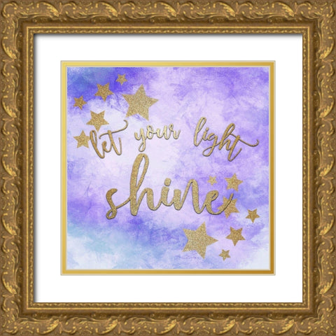 Let Your Light Shine Gold Ornate Wood Framed Art Print with Double Matting by Allen, Kimberly