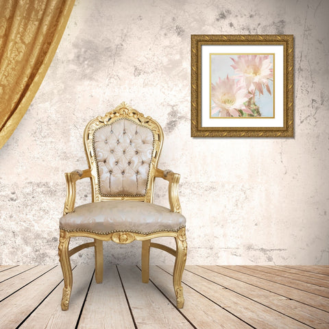 Cactus Bloom Gold Ornate Wood Framed Art Print with Double Matting by Allen, Kimberly