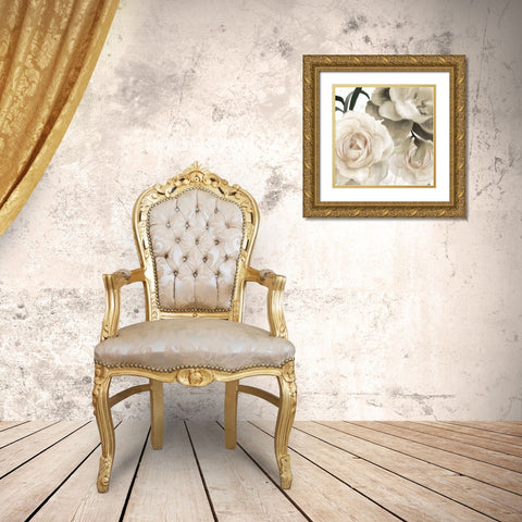 Fall Blooms 1 Golden Gold Ornate Wood Framed Art Print with Double Matting by Allen, Kimberly