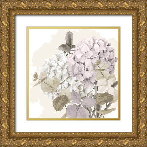 Hydrangea 2 V2 Gold Ornate Wood Framed Art Print with Double Matting by Allen, Kimberly