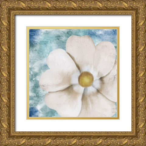 On Teal 2 Gold Ornate Wood Framed Art Print with Double Matting by Allen, Kimberly