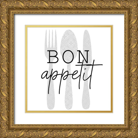 Bon Appetit Gold Ornate Wood Framed Art Print with Double Matting by Allen, Kimberly