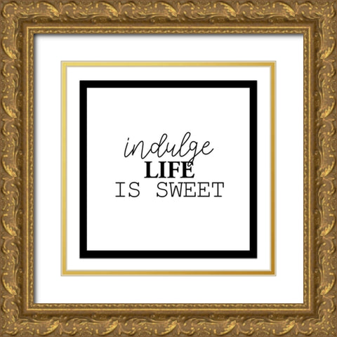 Indulge Gold Ornate Wood Framed Art Print with Double Matting by Allen, Kimberly