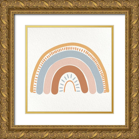 ABC Rainbow 3 Gold Ornate Wood Framed Art Print with Double Matting by Allen, Kimberly