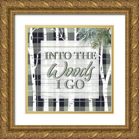 Into The Woods Gold Ornate Wood Framed Art Print with Double Matting by Allen, Kimberly
