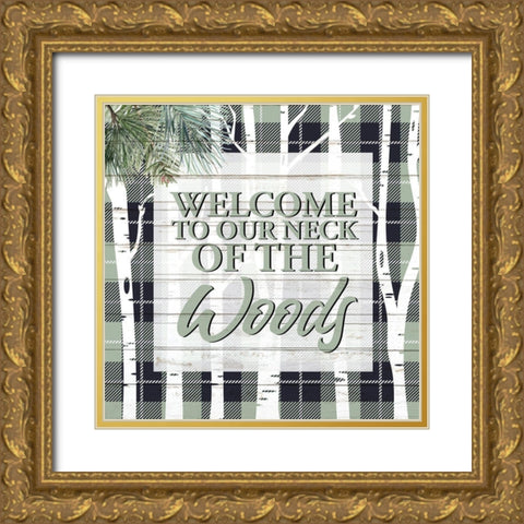 Our Neck of the Woods Gold Ornate Wood Framed Art Print with Double Matting by Allen, Kimberly