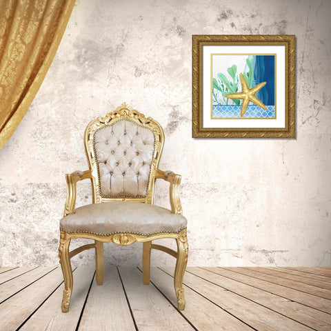 Bayside 2 Gold Ornate Wood Framed Art Print with Double Matting by Allen, Kimberly