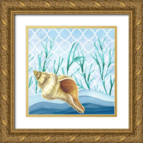 Bayside 3 Gold Ornate Wood Framed Art Print with Double Matting by Allen, Kimberly