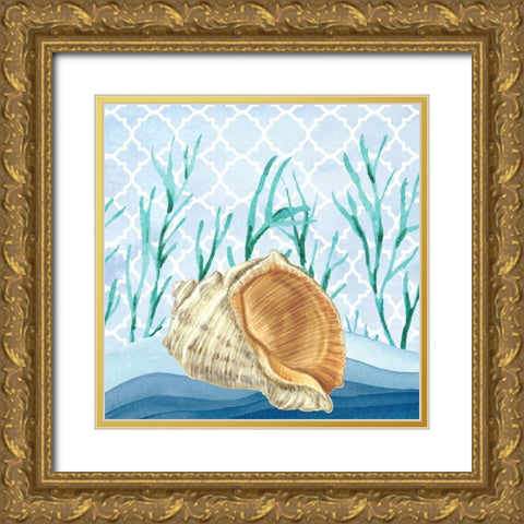 Bayside 4 Gold Ornate Wood Framed Art Print with Double Matting by Allen, Kimberly