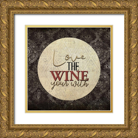 Vineyard View 8 Gold Ornate Wood Framed Art Print with Double Matting by Allen, Kimberly