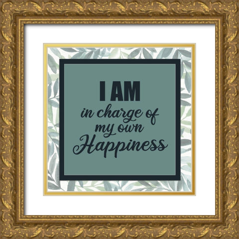 I Am 1 Square Gold Ornate Wood Framed Art Print with Double Matting by Allen, Kimberly