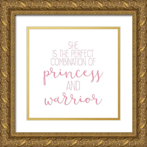 Princess and Warrior 2 Gold Ornate Wood Framed Art Print with Double Matting by Allen, Kimberly