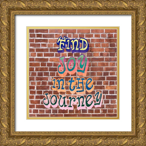 Find Joy Grafitti Gold Ornate Wood Framed Art Print with Double Matting by Allen, Kimberly