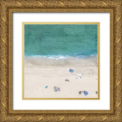 Aerial Beach 2 Gold Ornate Wood Framed Art Print with Double Matting by Allen, Kimberly