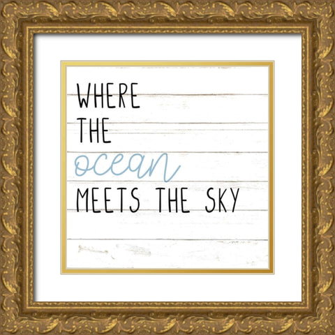 Eat Sleep Beach 4 Gold Ornate Wood Framed Art Print with Double Matting by Allen, Kimberly
