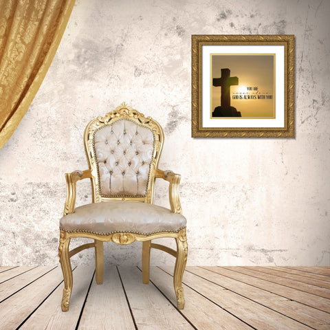 Never Alone Gold Ornate Wood Framed Art Print with Double Matting by Allen, Kimberly