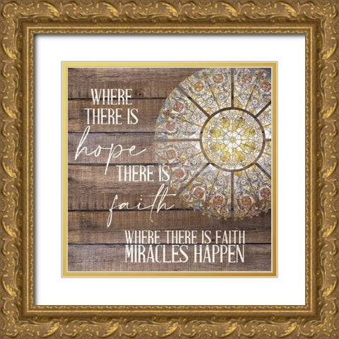 Have Faith 5 Gold Ornate Wood Framed Art Print with Double Matting by Allen, Kimberly