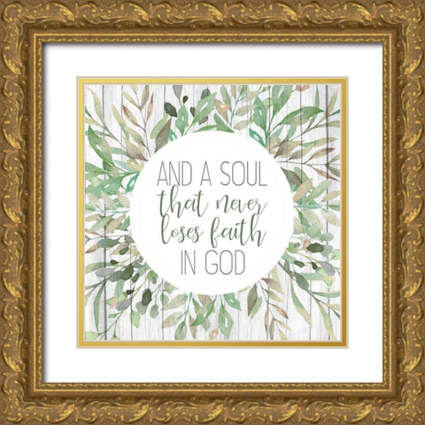 Always Pray 3 Gold Ornate Wood Framed Art Print with Double Matting by Allen, Kimberly