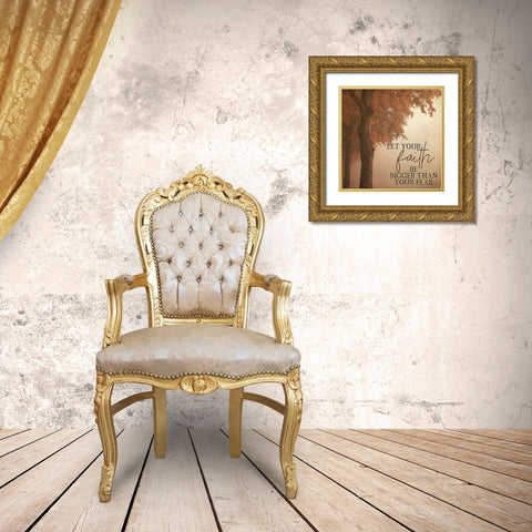 Bigger than your Fears Gold Ornate Wood Framed Art Print with Double Matting by Allen, Kimberly