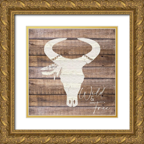 Wild and Free 1 Gold Ornate Wood Framed Art Print with Double Matting by Allen, Kimberly