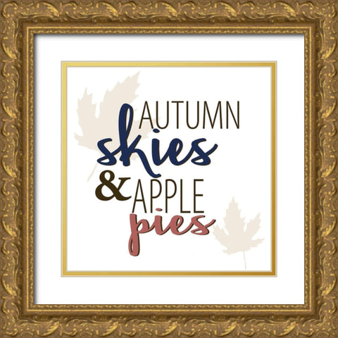 Autumn Skies and Apple Pies Gold Ornate Wood Framed Art Print with Double Matting by Allen, Kimberly
