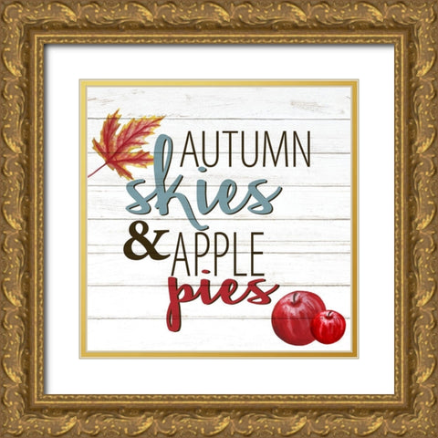 Autumn Skies Gold Ornate Wood Framed Art Print with Double Matting by Allen, Kimberly