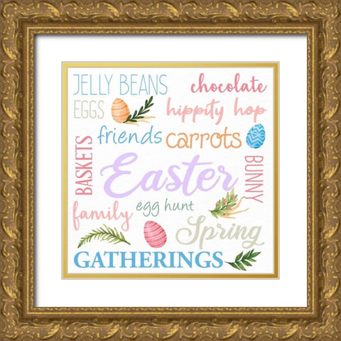 Jelly Beans Gold Ornate Wood Framed Art Print with Double Matting by Allen, Kimberly