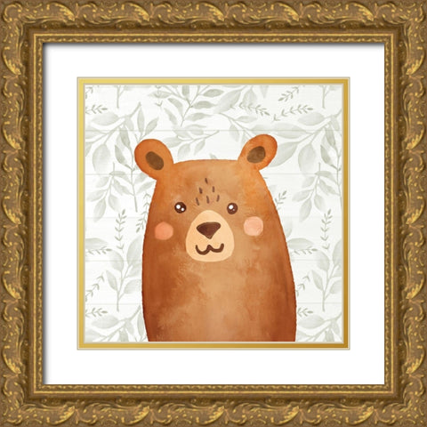 Woodland Love 3 Gold Ornate Wood Framed Art Print with Double Matting by Allen, Kimberly