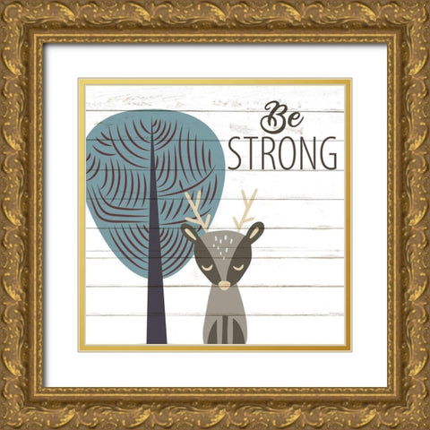 Be 2 Gold Ornate Wood Framed Art Print with Double Matting by Allen, Kimberly