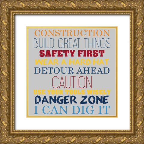 Build Great Things 2 Gold Ornate Wood Framed Art Print with Double Matting by Allen, Kimberly
