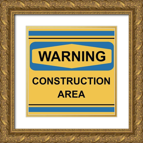 Construction 2 Gold Ornate Wood Framed Art Print with Double Matting by Allen, Kimberly