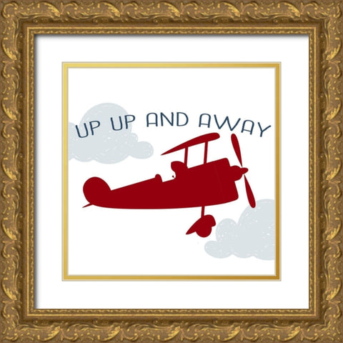 Up 1 Gold Ornate Wood Framed Art Print with Double Matting by Allen, Kimberly