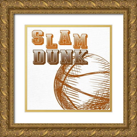Slam Dunk Gold Ornate Wood Framed Art Print with Double Matting by Allen, Kimberly