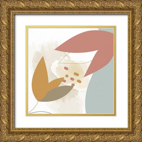 Soft Organics 2 Gold Ornate Wood Framed Art Print with Double Matting by Allen, Kimberly