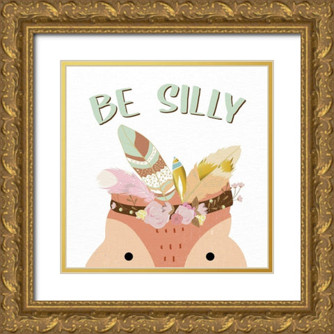 Be Silly 1 Gold Ornate Wood Framed Art Print with Double Matting by Allen, Kimberly