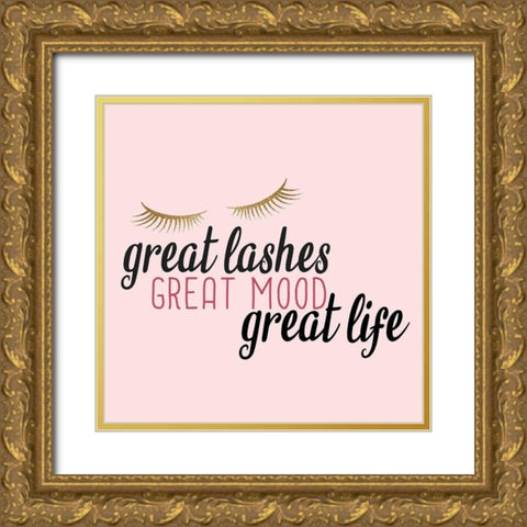 Lash 2 Gold Ornate Wood Framed Art Print with Double Matting by Allen, Kimberly