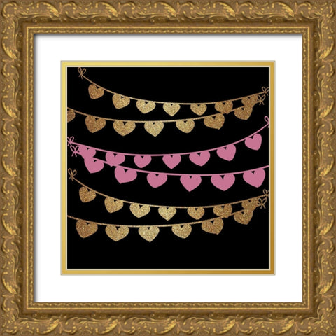 Mon Amour 5 V2 Gold Ornate Wood Framed Art Print with Double Matting by Allen, Kimberly