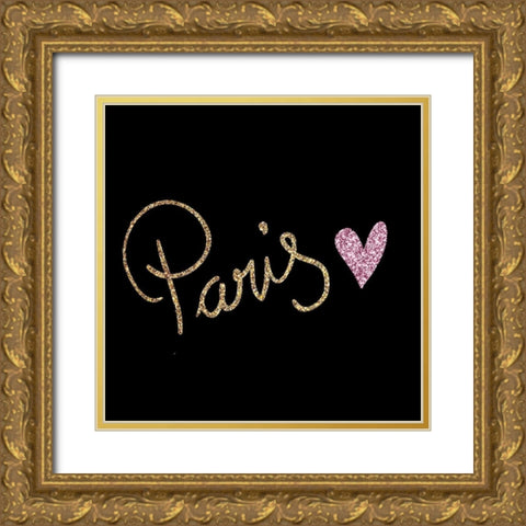 Mon Amour 2 V2 Gold Ornate Wood Framed Art Print with Double Matting by Allen, Kimberly