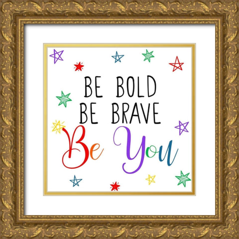 Bright Future 4 V2 Gold Ornate Wood Framed Art Print with Double Matting by Allen, Kimberly