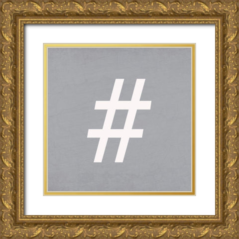Hashtag Gold Ornate Wood Framed Art Print with Double Matting by Allen, Kimberly